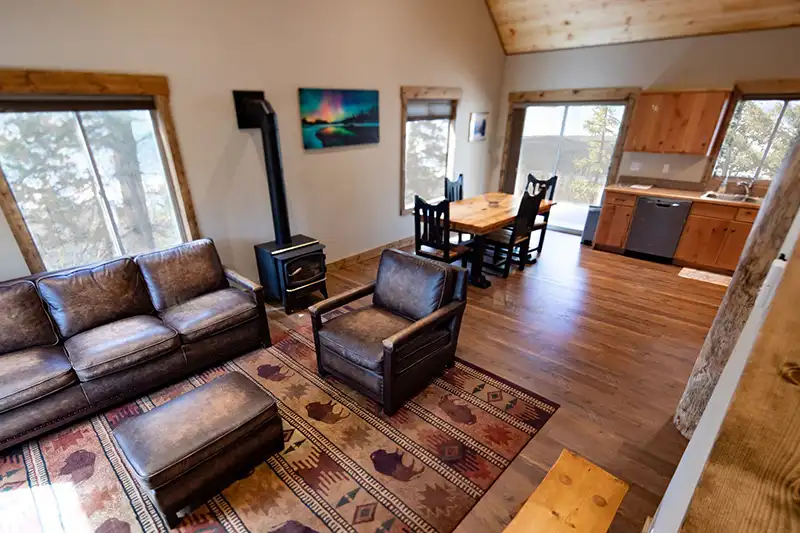 Experience Montana Cabins interior